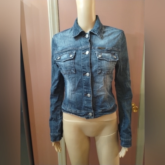 Bluet women's denim jean distressed Western jacket size medium - Picture 1 of 15